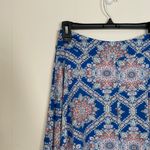 Renee C . Blue Paisley Print Skirt Size Small Knee Length Lined Photo 4