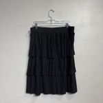 Alfani  Woman Black Pleated Tiered Midi Skirt Sz 1X Photo 6
