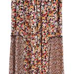 Maaji Wide Leg Pants Calico Floral Print Viscose Orange Black Size Medium Photo 3