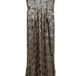 Dress the Population Brass Sequin Mermaid Maxi Gown Size XS Photo 1