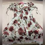 Sugar Thrillz Red and White Rose Floral Midi Dress Size XXS Photo 2