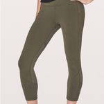 Lululemon Athletica olive green/army green Capri leggings size 4 workout pants Photo 0