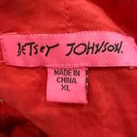 Betsey Johnson Bush Gardens Red Floral Seersucker Ruffle Dress / XL / Like New Photo 12