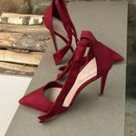 ALDO Heels Chic Red Ankle Strap Heels by . 8-perfect shape-hardly used! Photo 2
