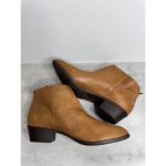 Lucky Brand Boots Size 11 Leather Block Heel Western Style Side Zip Photo 4