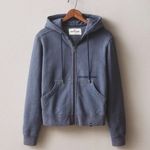 American Giant Women's Vintage Wash Relaxed Classic Full Zip 2.0 Size S Blue Photo 10