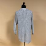 Pink Rose 🛍️ 5/$20  Gray Cream Woven Knit Cardigan Sweater Size XS Photo 3