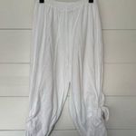 Oh My Gauze Women’s 2 White Tie Up LagenLook Minimalist Artsy Pants Art to Wear Size L Photo 0
