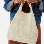 Summer & Rose SUMMER ROSE BEIGE CANVAS TOTE BAG Photo 6