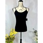 Saks 5th Avenue  Basic Scoop Neck Cami Black Stretch XS Photo 1