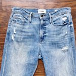 frame denim FRAME • Le Beau Crop jeans distressed straight leg Walden Rock tomboy raw hem Photo 3