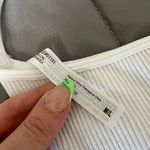 White Halter Ribbed Bodysuit Size M Photo 1