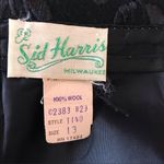 Vintage Wool Embroidered Pencil Skirt Women’s Size 2 Retro Career Classic Black Photo 8