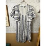 Akemi + Kin  by Anthropologie Navy Jovanie Coastal Flutter Dress - Size - Medium Photo 5