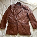 Steve Madden Imaan Faux Leather Blazer in Cognac Photo 5
