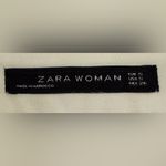 ZARA Women Soft White Cropped High Waisted Ruffle Pants Small Photo 1