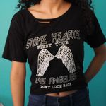 Forever 21 black distressed f21 band t-shirt Photo 3