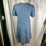 Velvet Heart Denim Dress Women's Small Tiered Mini Short Sleeve Casual Blue New Photo 7