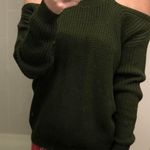 Boutique Green Off The Shoulder Sweater Photo 3