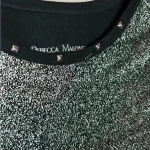 Rebecca Malone  Women's 3/4‎ Sleeve Top Shirt Black Silver Size Small Photo 1