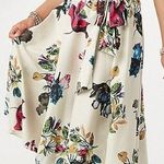 Roz & Ali  Floral Print Linen MIDI Skirt Photo 0