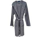 Huckberry Onsen Waffle Knit 100% Supima Cotton Hooded Robe Large Blue Photo 1