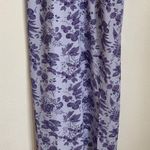 Hill House NWT  Allover Print High Slit Maxi Dress in Purple Floral Photo 4