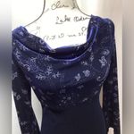CDC velour cocktail dress. Navy blue embellished. Size 4 Photo 5