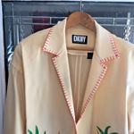 DKNY Donna Karan Collection Yellow Embroidered bolero jacket- runway Size M Photo 4