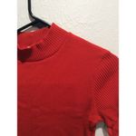 Red short sleeve Vintage high collar sweater Large L Made in US Photo 3