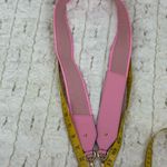 Versace Pink Nylon Leather La Greca Signature Embroidered Medusa Strap Photo 12