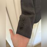 Theory Women's Gray Plaid Single Button Closure 100% Wool Blazer Jacket Size 0 Photo 2