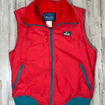 Woolrich Vintage‎ 90s  Neon Pink Red Teal Nylon Puffer Vest Womens Size Large Photo 0