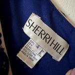 Sherri Hill  Royal Blue Jersey One Shoulder Gown Maxi Dress Size 4 J1 Photo 4