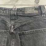 ZARA  Straight Leg High Waisted Raw Hem Black Jeans 0 Photo 7