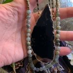 Beautiful Double chain real natural stone Necklace Green Photo 0