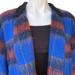 Free People Plaid Long & Lean Overcoat, Sz L Photo 9