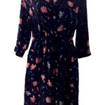 Lulus Women’s Floral Button Down Cinched Waist Midi Dress Photo 0