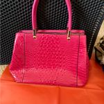 Pink Crocodile Embossed Women's Bag Photo 3