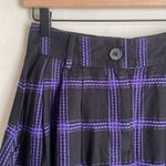 Mara Hoffman Tulay Midi Skirt Penny Plaid Black And Purple Photo 6