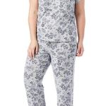 Lucky Brand Grey Floral Pajama Set Photo 0
