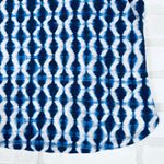 Athleta  Women's Tank Top Sleeveless‎ Blue White Diamond Pattern Athleisure Small Photo 5