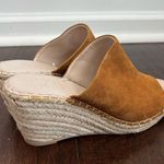 ZARA  brown faux Suede Espadrille Wedge Sandals Open Toe 37 Photo 3