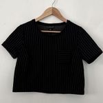 Metaphor  PINSTRIPE CROP TOP W/ POCKET Photo 1