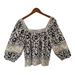 Christian Sirianio Christian Siriano Black and White Floral Blouse Photo 1