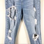 Cello Light Wash High Waisted Distressed Crop Jeans Photo 2
