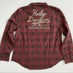 Harley Davidson Harley-Davidson Women's Plaid Shirt Size Petite Large Photo 9