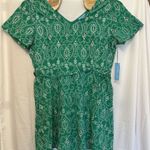 Draper James  RSVP Womens Size XXL Dress Green White Embroidered Short Sleeve NWT Photo 0