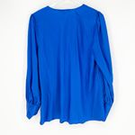 Boston Proper NEW Boston‎ Proper Audrey Satin Blouse L Blue Photo 2