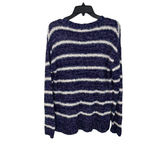 C.A.S.L.O.N Navy White Crafter Stripe Crochet Knit Sweater Size Small NEW $60 Blue Photo 4